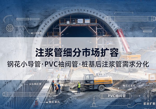 任泽注浆管细分市场扩容，隧道钢花小导管、PVC 袖阀管、桩基后注浆管需求分化